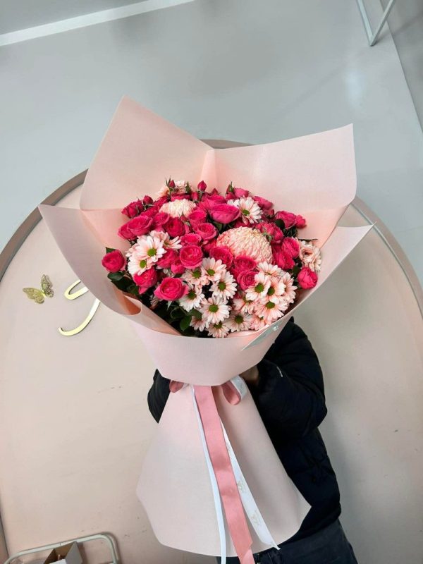 7 ромашка, 2 удвал, 6 мини сарнай цэцгийн холимог баглаа